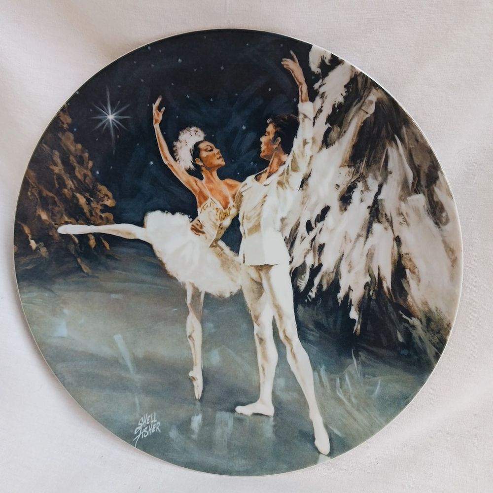 "The Snow King and Queen" 1979 Nutcracker Ballet Series Plate by Shell Fisher